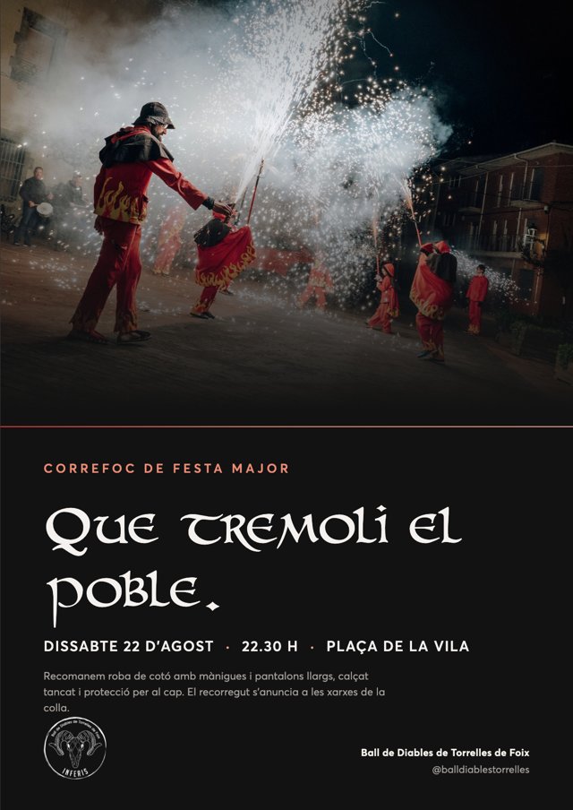 Exemple de cartell A3: correfoc de Festa Major